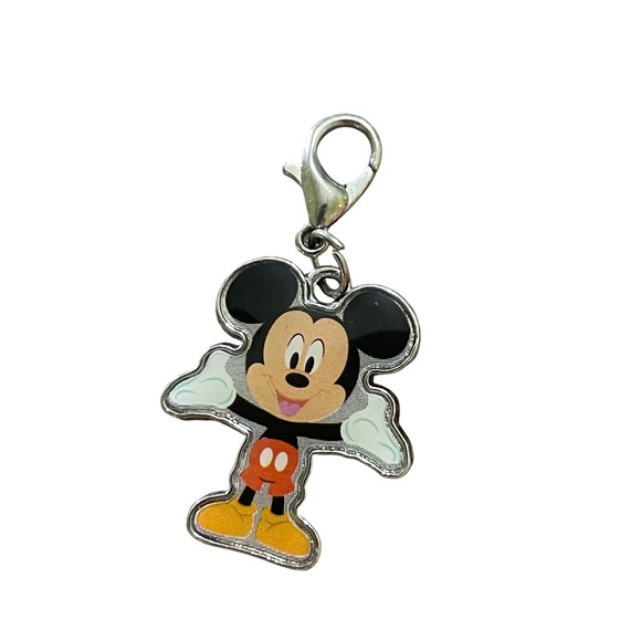 Disney Jewelry - Disney Mickey‎ Mouse Charm Clip On Pendant Silver Tone Cartoon Character